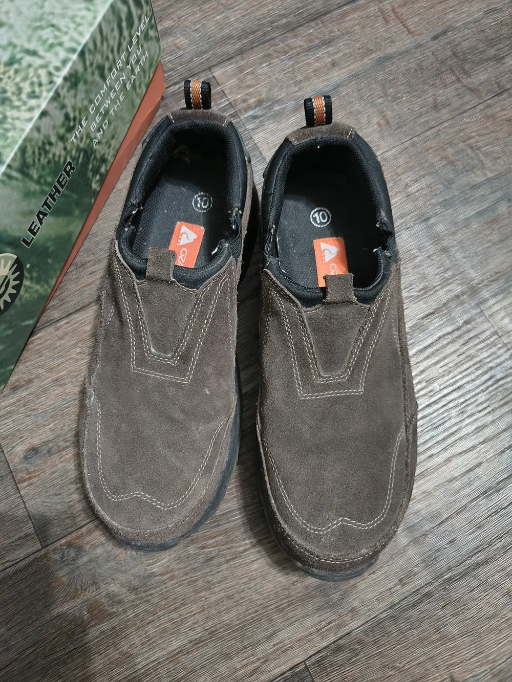 Men's Brown Suede Waterproof Slip-On Loafers